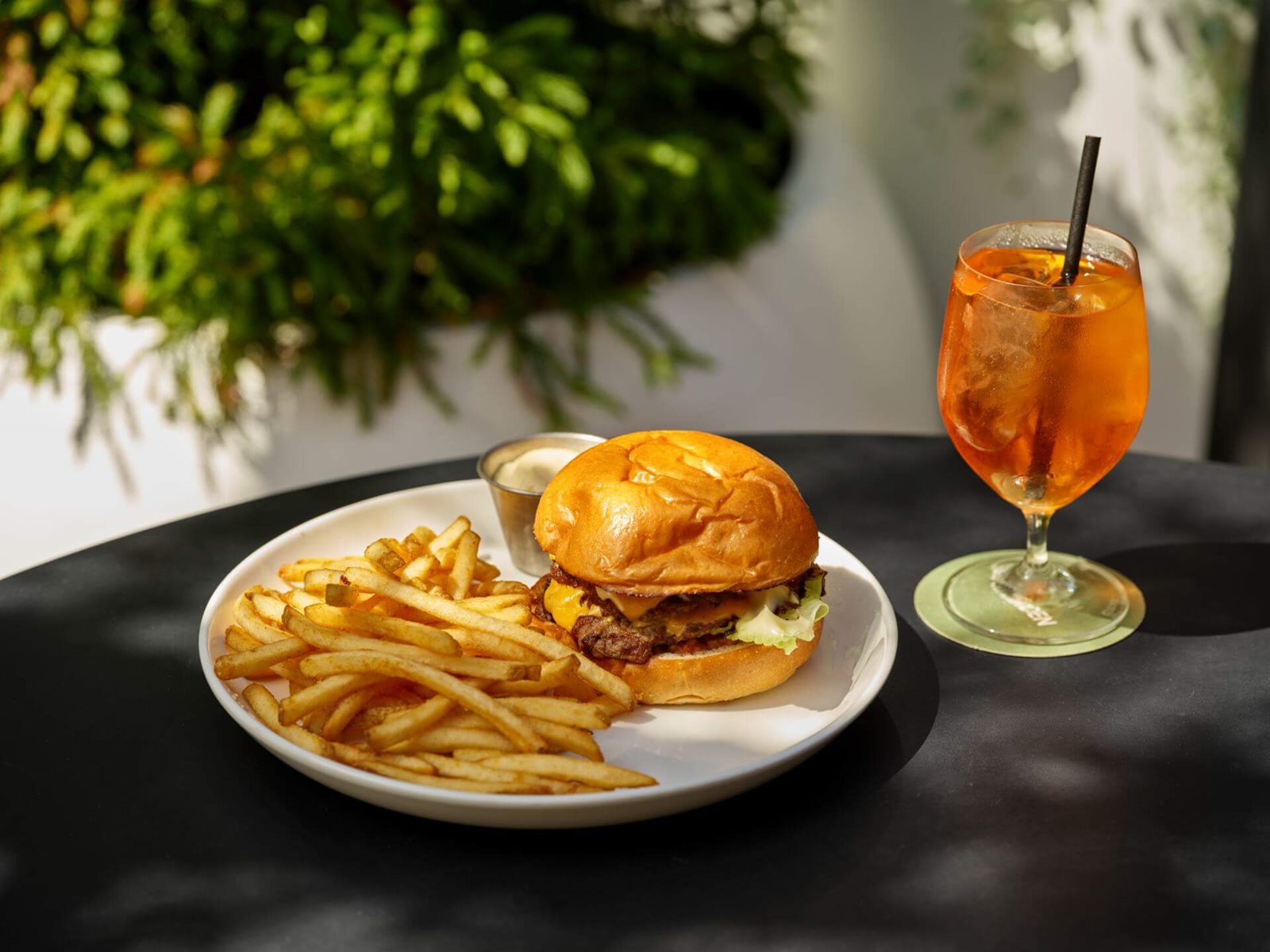Classic cheeseburger at The Garden